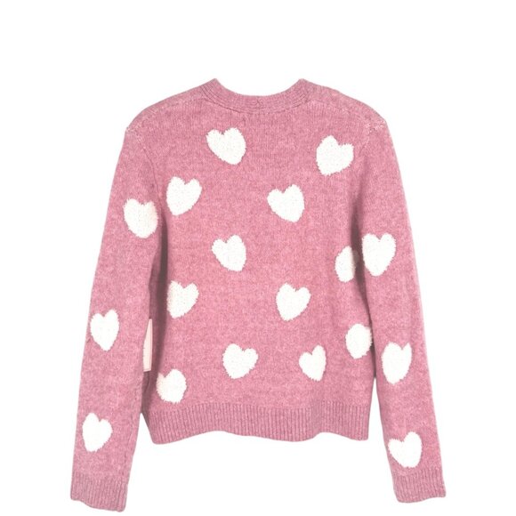CUPCAKES AND CASHMERE HEART PATTERN CARDIGAN SWEATER - Picture 2 of 3